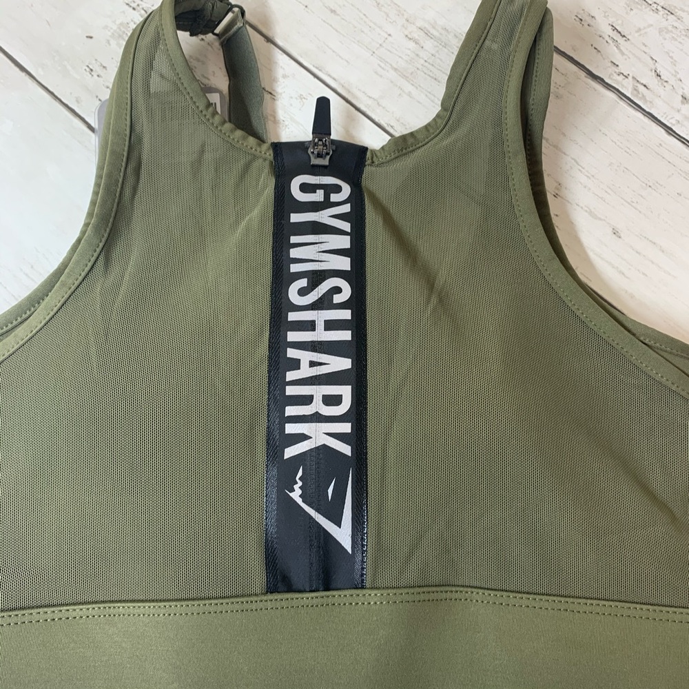 Gymshark elevate sports bra khaki green small NWT - Picture 3 of 10